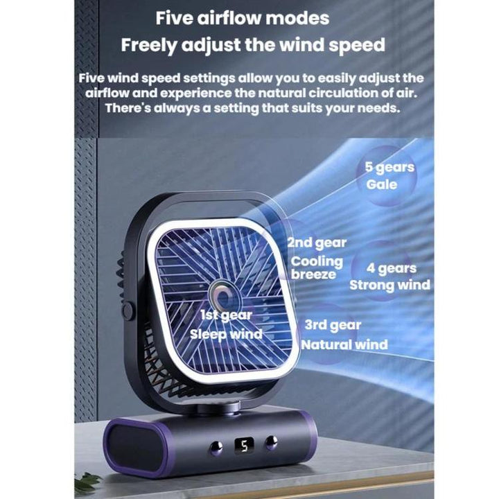 Desktop Mini Office Silent USB Wall-Mounted Fan, Color: Gray Plug-in | Kalsten