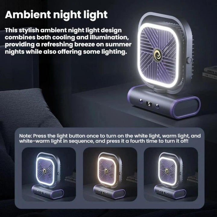 Desktop Mini Office Silent USB Wall-Mounted Fan, Color: Gray Rechargeable 1200mAh | Kalsten