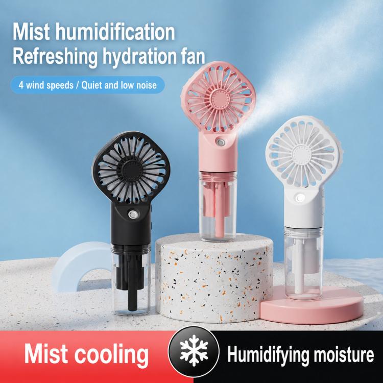 Handheld Misting Fan Portable Water Spray Fan Type-C Rechargeable Mini Personal Face Mister Fan(F3 White) | Kalsten