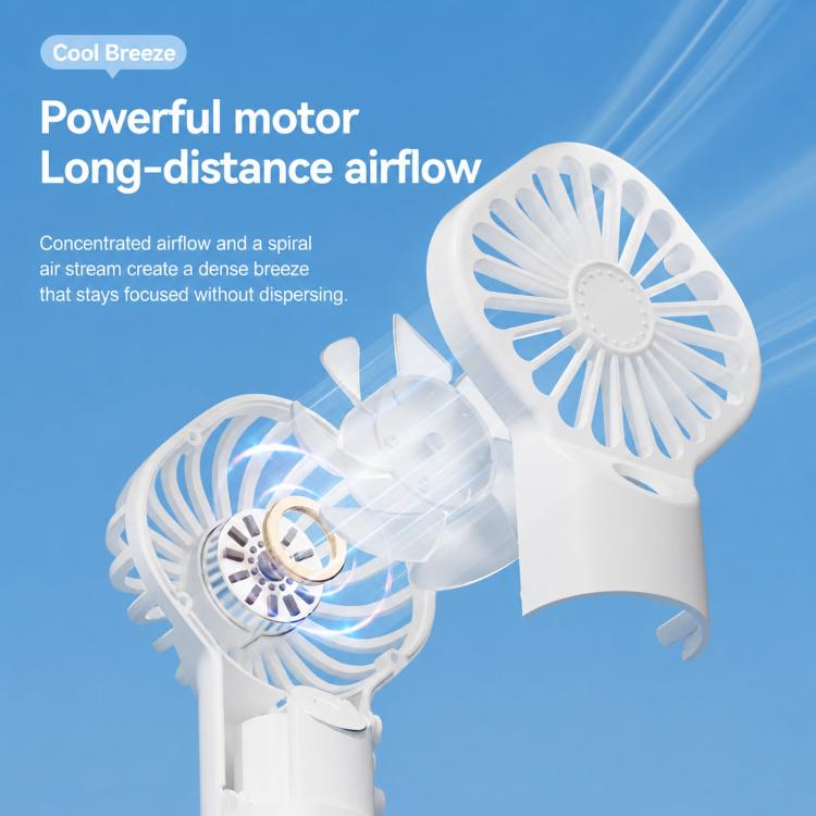 Handheld Misting Fan Portable Water Spray Fan Type-C Rechargeable Mini Personal Face Mister Fan(F3 White) | Kalsten