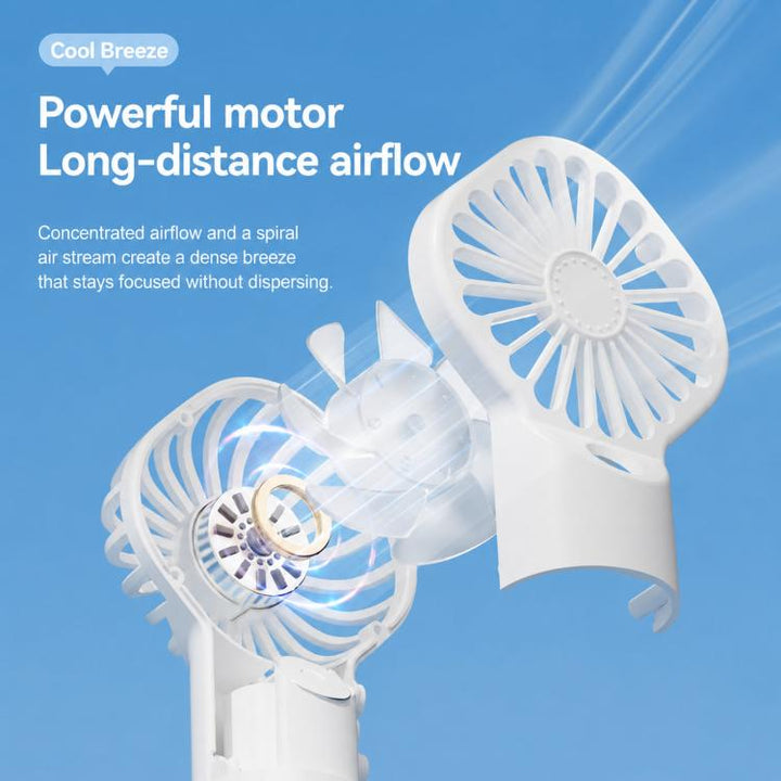 Handheld Misting Fan Portable Water Spray Fan Type-C Rechargeable Mini Personal Face Mister Fan(F3 White) | Kalsten