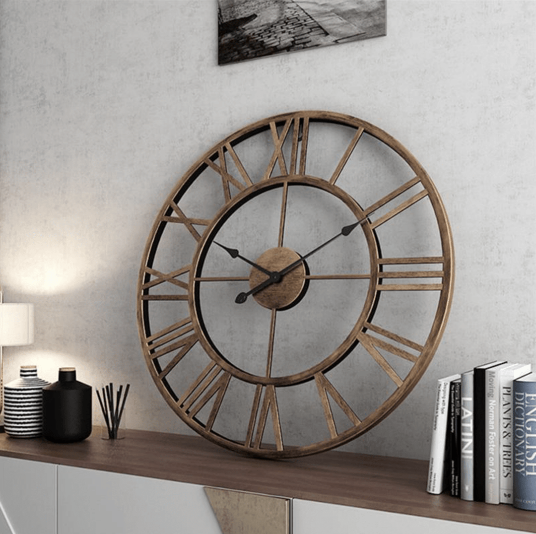 Kalsten | Skeleton Wall Clock Made of Wrought Iron with Silent Movement