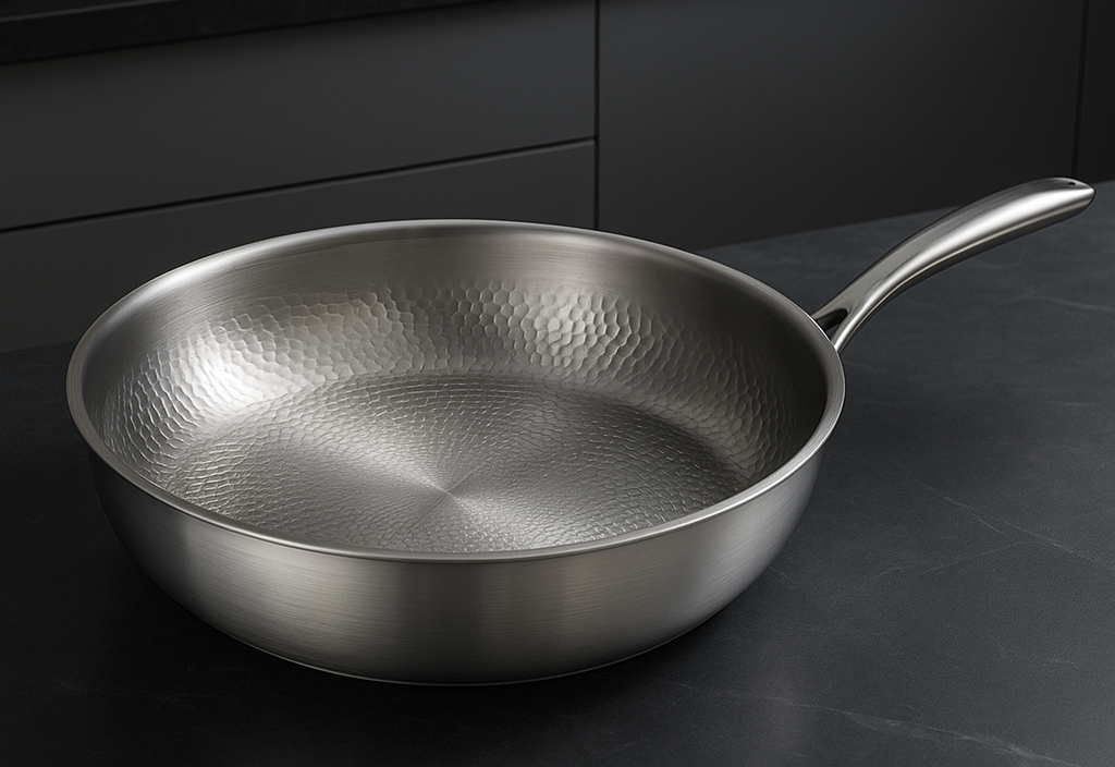Sandsberg | Titan Premium Frying Pan – Uncoated hammered titanium pan for all cooktops, including Induction