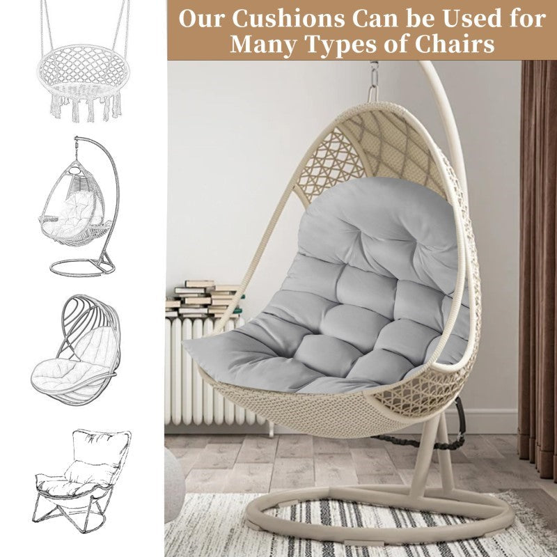Comfort Cushion for Garden and Swing Chair – Dark Grey – 80x120 cm – For Indoor & Outdoor | Kalsten