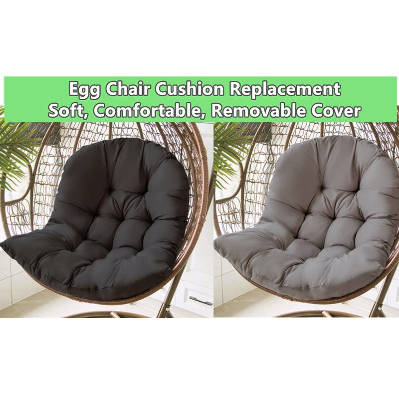 Comfort Cushion for Garden and Swing Chair – Dark Grey – 80x120 cm – For Indoor & Outdoor | Kalsten