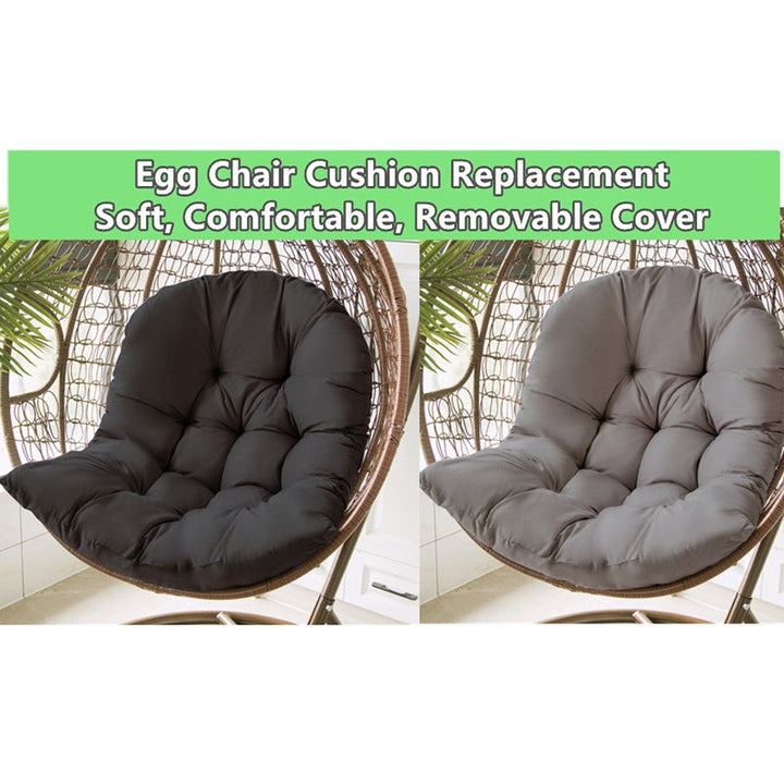 Comfort Cushion for Garden and Swing Chair – Dark Grey – 80x120 cm – For Indoor & Outdoor | Kalsten