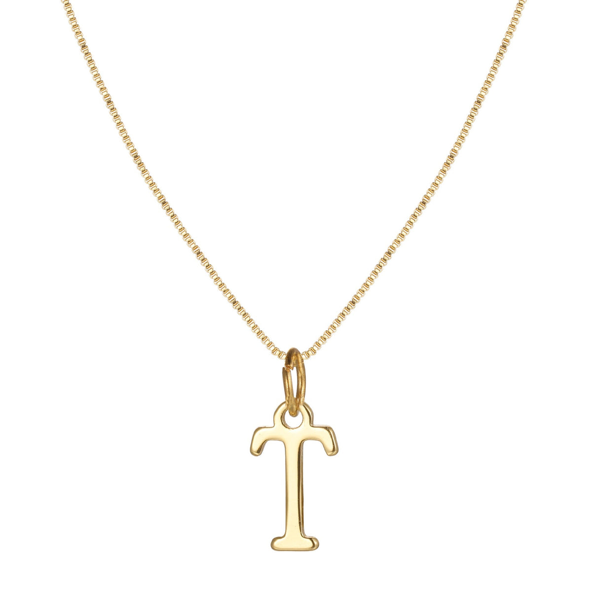 Skanto | 14k Minimal Serif Initial Necklace