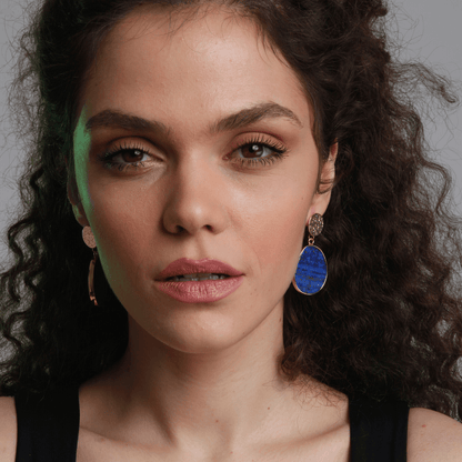 CelestialLuxe Earrings – Protective Lapis Earrings