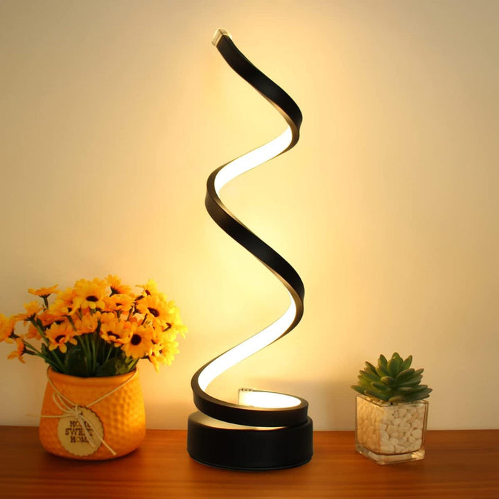 SpiralLight LED Table Lamp With Dimmable Lighting and Touch Control | Kalsten