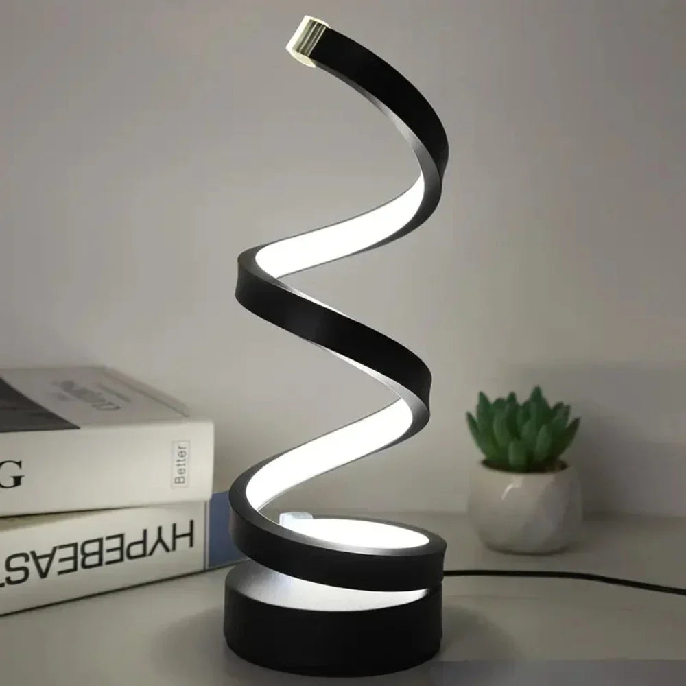 SpiralLight LED Table Lamp With Dimmable Lighting and Touch Control | Kalsten