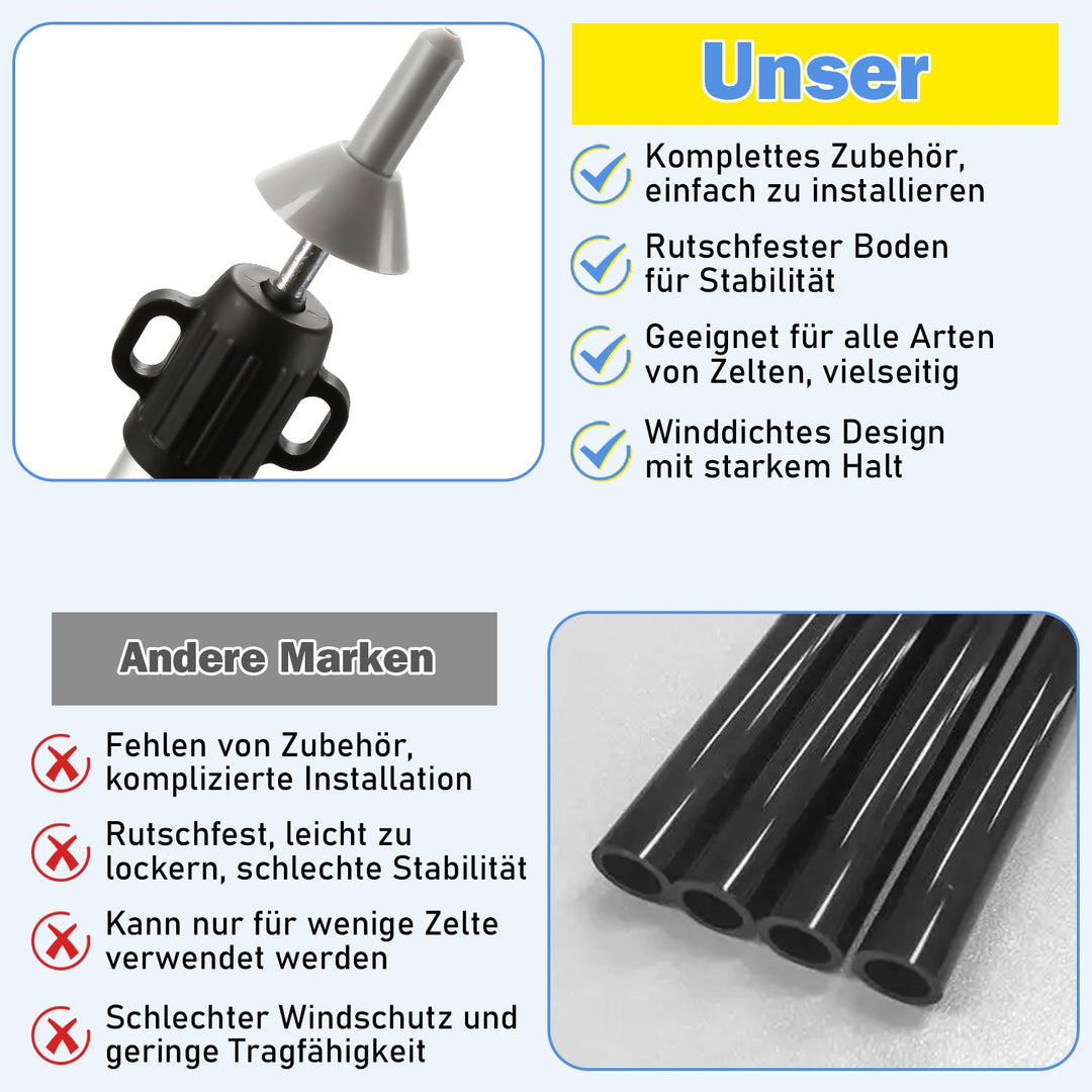 Telescopic pole for tents Adjustable Aluminum | Kalsten