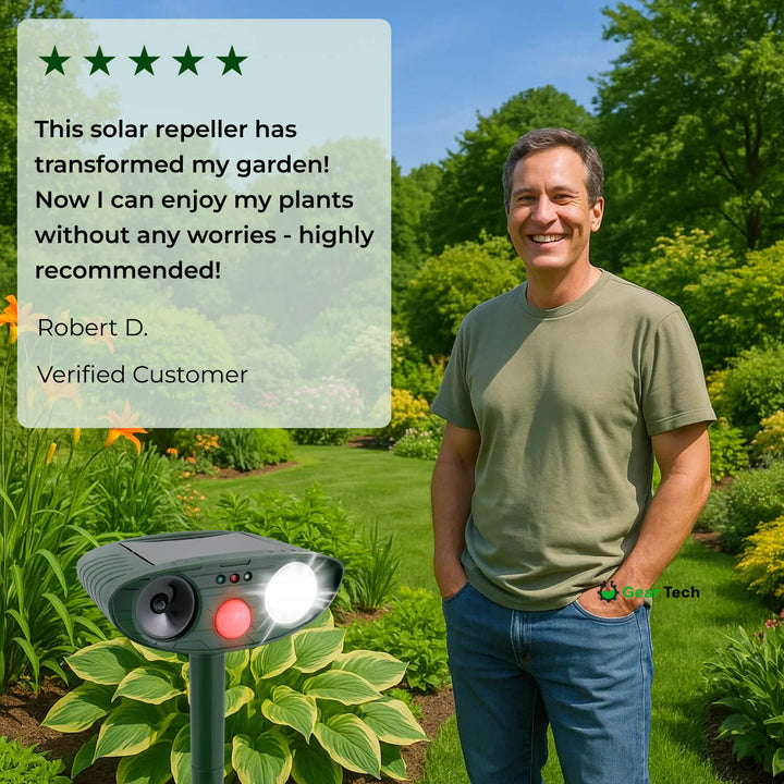 Kalsten | Solar-Powered Ultrasonic Deer Repeller - Effective Deer Deterrent for Gardens & Yards in 48 Hours