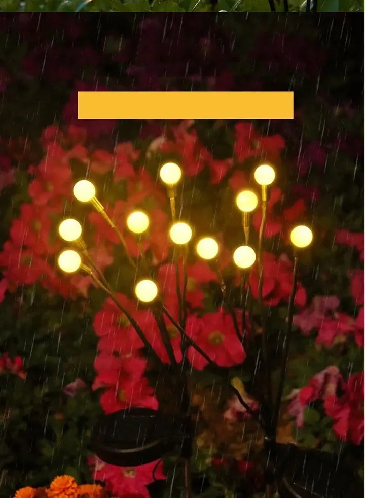 Solar-powered Firefly Garden Light - Three-headed LED Lamp for Outdoors | Kalsten