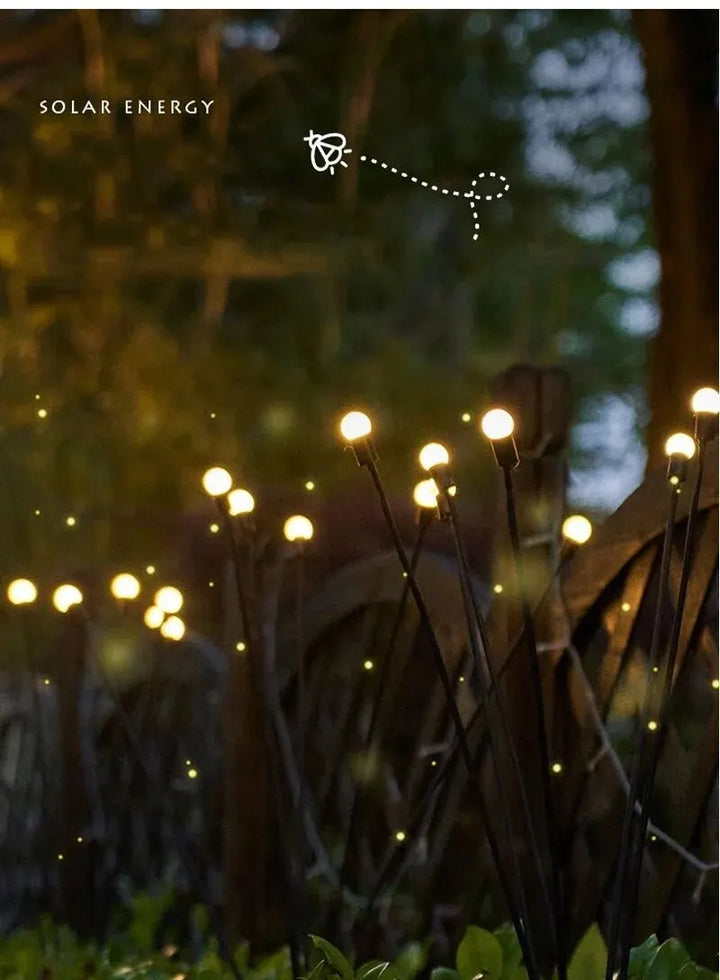 Solar-powered Firefly Garden Light - Three-headed LED Lamp for Outdoors | Kalsten