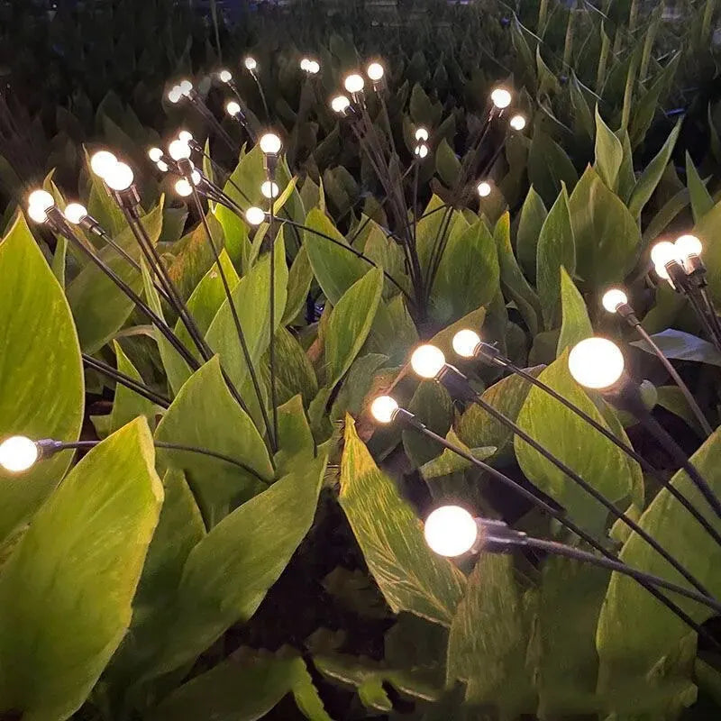 Solar-powered Firefly Garden Light - Three-headed LED Lamp for Outdoors | Kalsten