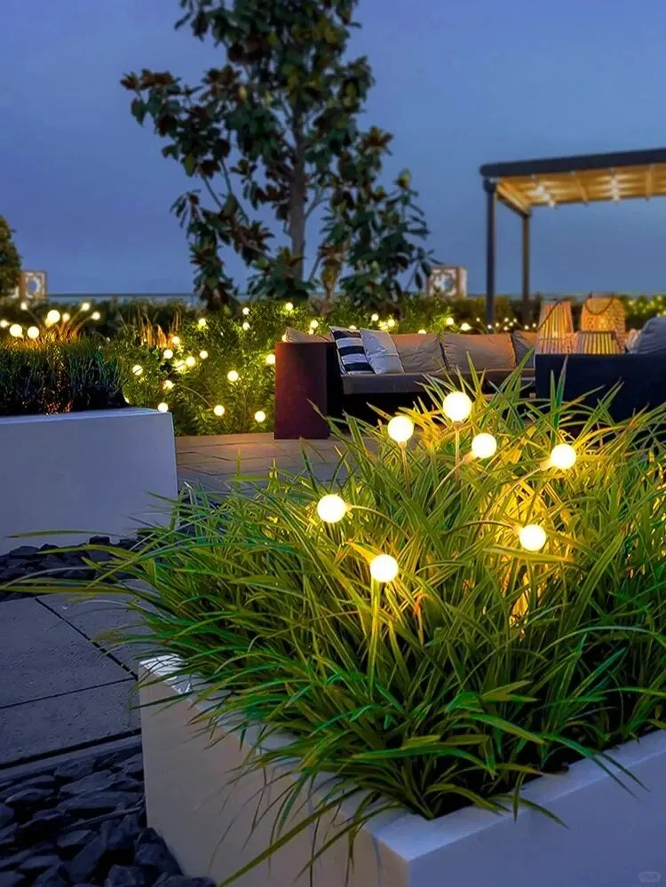 Solar-powered Firefly Garden Light - Three-headed LED Lamp for Outdoors | Kalsten