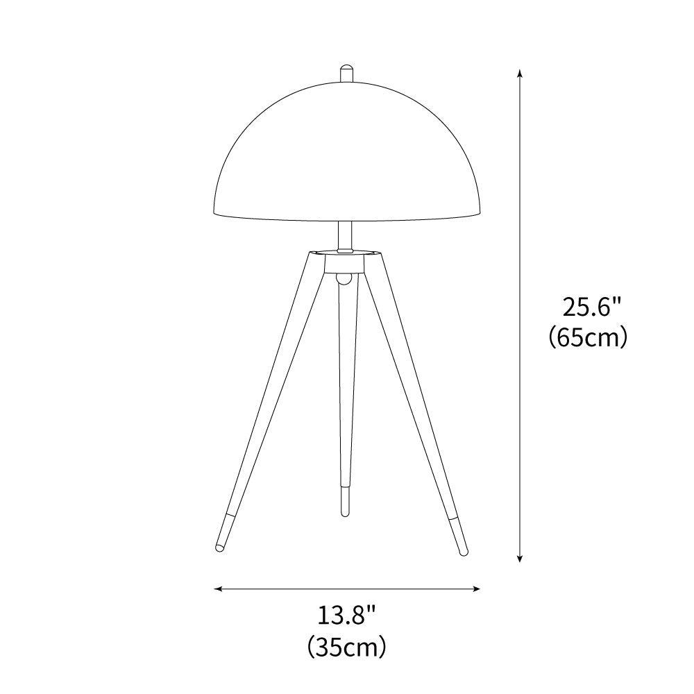 Three Legged Gold Gong Table Lamp 13.8' | Kalsten