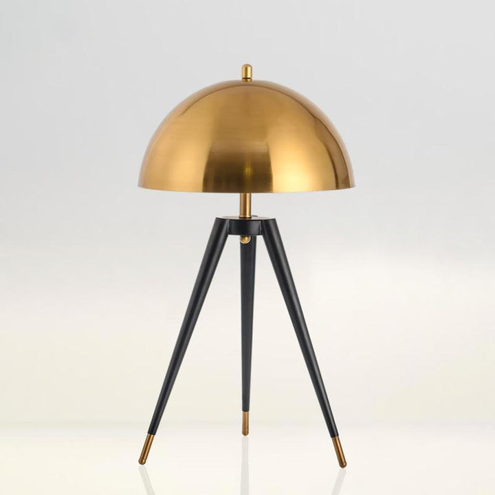 Three Legged Gold Gong Table Lamp 13.8' | Kalsten