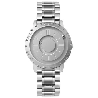 Skanto | Magnetic Ball Watch with Stainless Steel Case and Mesh Strap - Futuristic Time Display for Tech Lovers