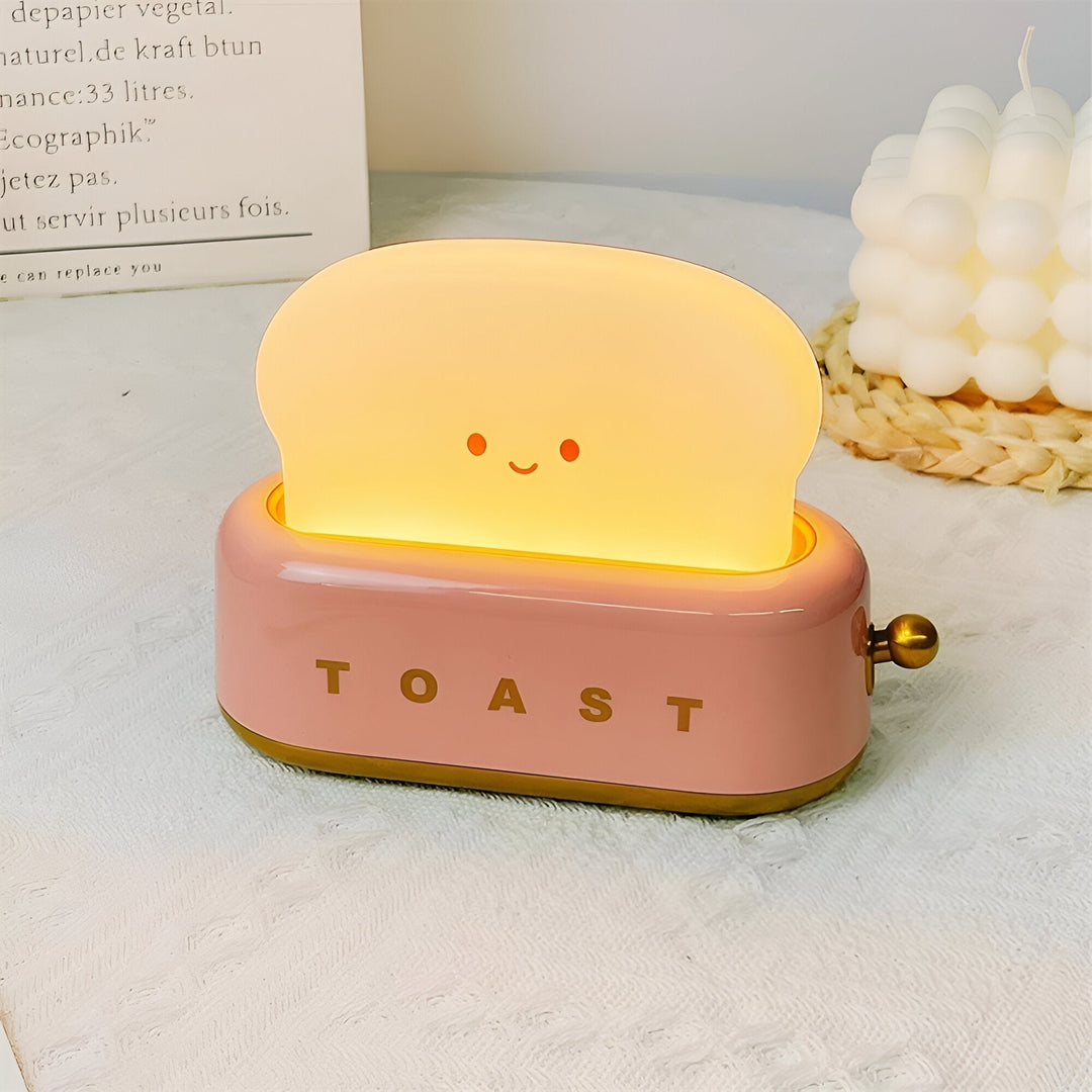 TinyToast Table Lamp – Portable Toaster-Shaped Night Light with Dimmable LED & USB Port | Kalsten