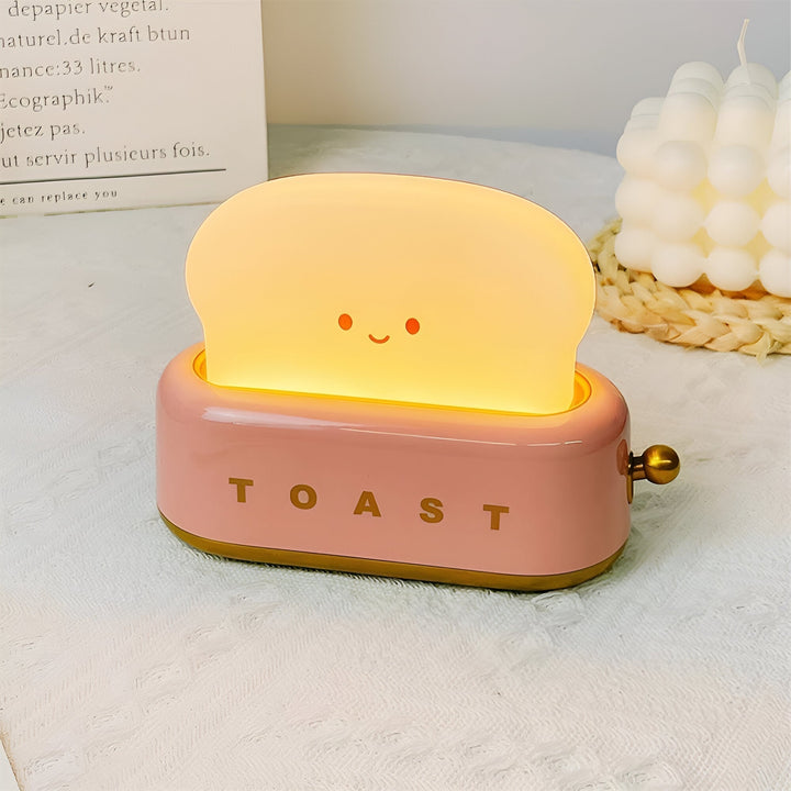 TinyToast Table Lamp – Portable Toaster-Shaped Night Light with Dimmable LED & USB Port | Kalsten