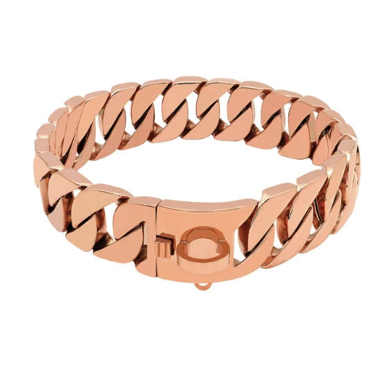 Brehn | KrachtNeck Metal Dog Collar – Robust Stainless Steel Collar for Large Dogs