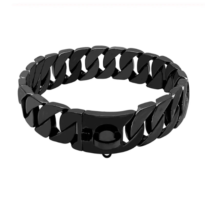 Skanto | Strength Collar Metal Dog Collar – Solid Stainless Steel Collar for Large Dogs