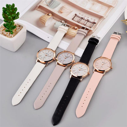 Kalsten | IcoolGadgets High Quality Fashion Womens Ladies Simple Watches Geneva Faux Leather Analog Quartz Wrist Watch clock saat Gift