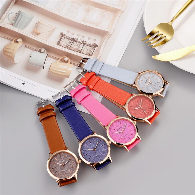 Kalsten | IcoolGadgets High Quality Fashion Womens Ladies Simple Watches Geneva Faux Leather Analog Quartz Wrist Watch clock saat Gift
