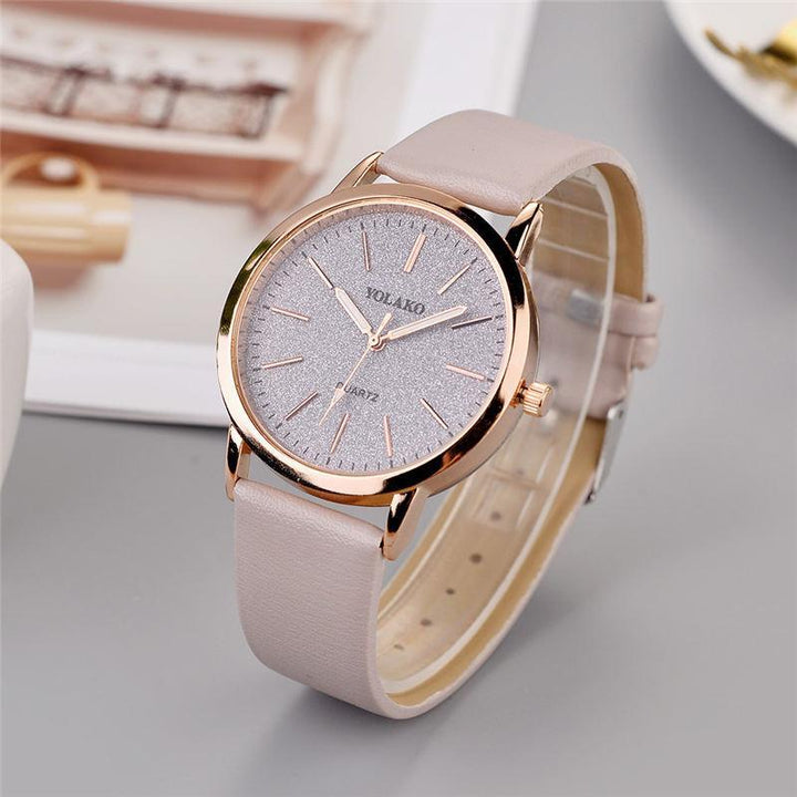 Kalsten | IcoolGadgets High Quality Fashion Womens Ladies Simple Watches Geneva Faux Leather Analog Quartz Wrist Watch clock saat Gift