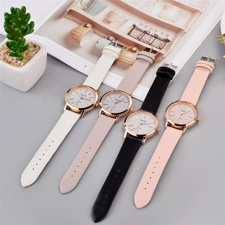 Kalsten | IcoolGadgets High Quality Fashion Womens Ladies Simple Watches Geneva Faux Leather Analog Quartz Wrist Watch clock saat Gift