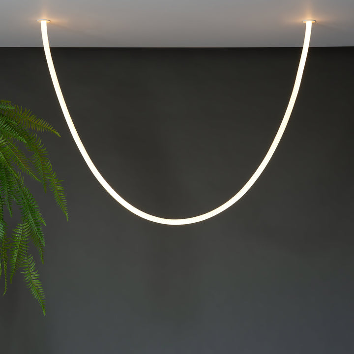 Pendant Light Silicone Integrated LED 78.7 in Gold Ceiling Indoor Modern Dining Kitchen Fixture | Kalsten
