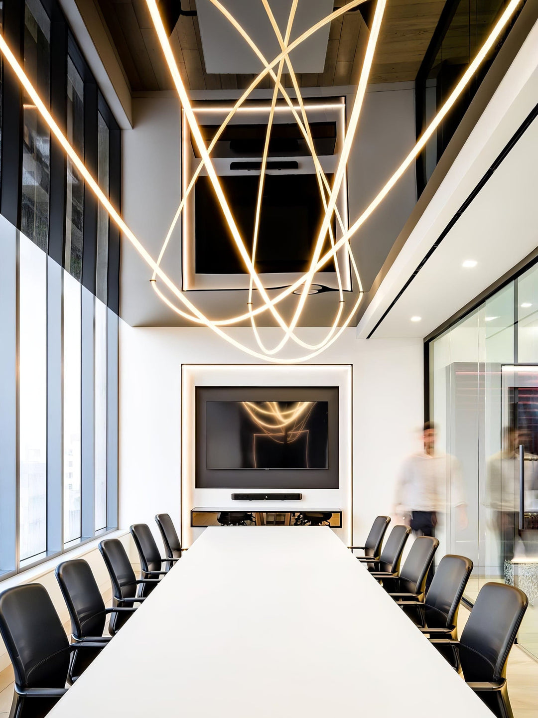 Pendant Light Silicone Integrated LED 78.7 in Gold Ceiling Indoor Modern Dining Kitchen Fixture | Kalsten