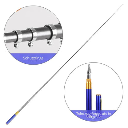BowLift | Compact Fishing Set with Telescopic Rod – Portable Fishing Rod for On-the-Go