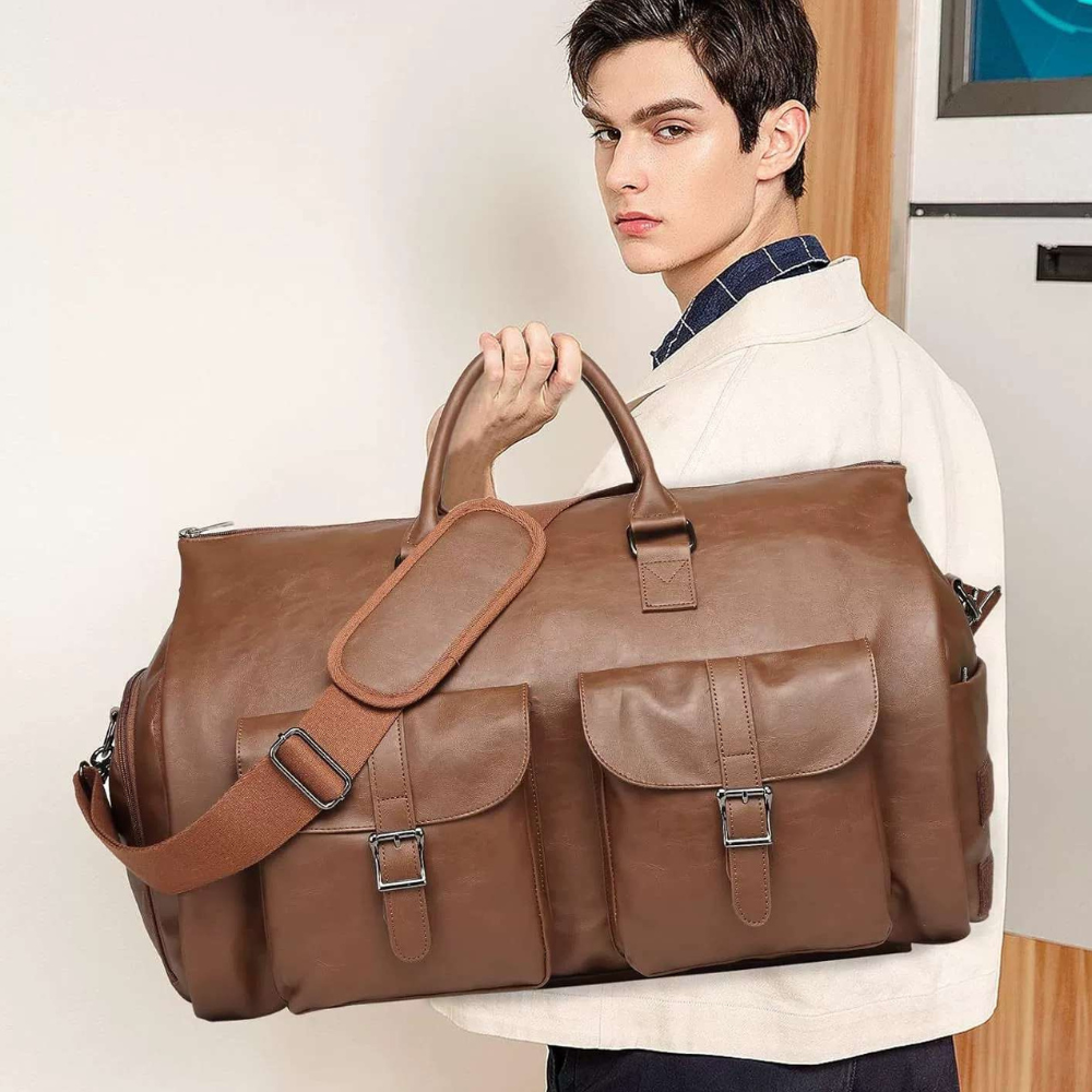 Travel Duffel Bag Leather Hand Luggage Kalsten