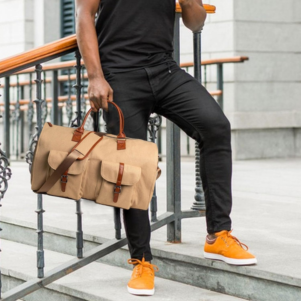 Travel Duffel Bag Leather Hand Luggage Kalsten