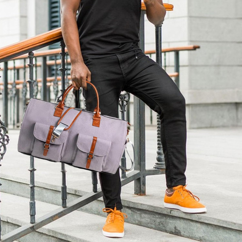 Travel Duffel Bag Leather Hand Luggage Kalsten