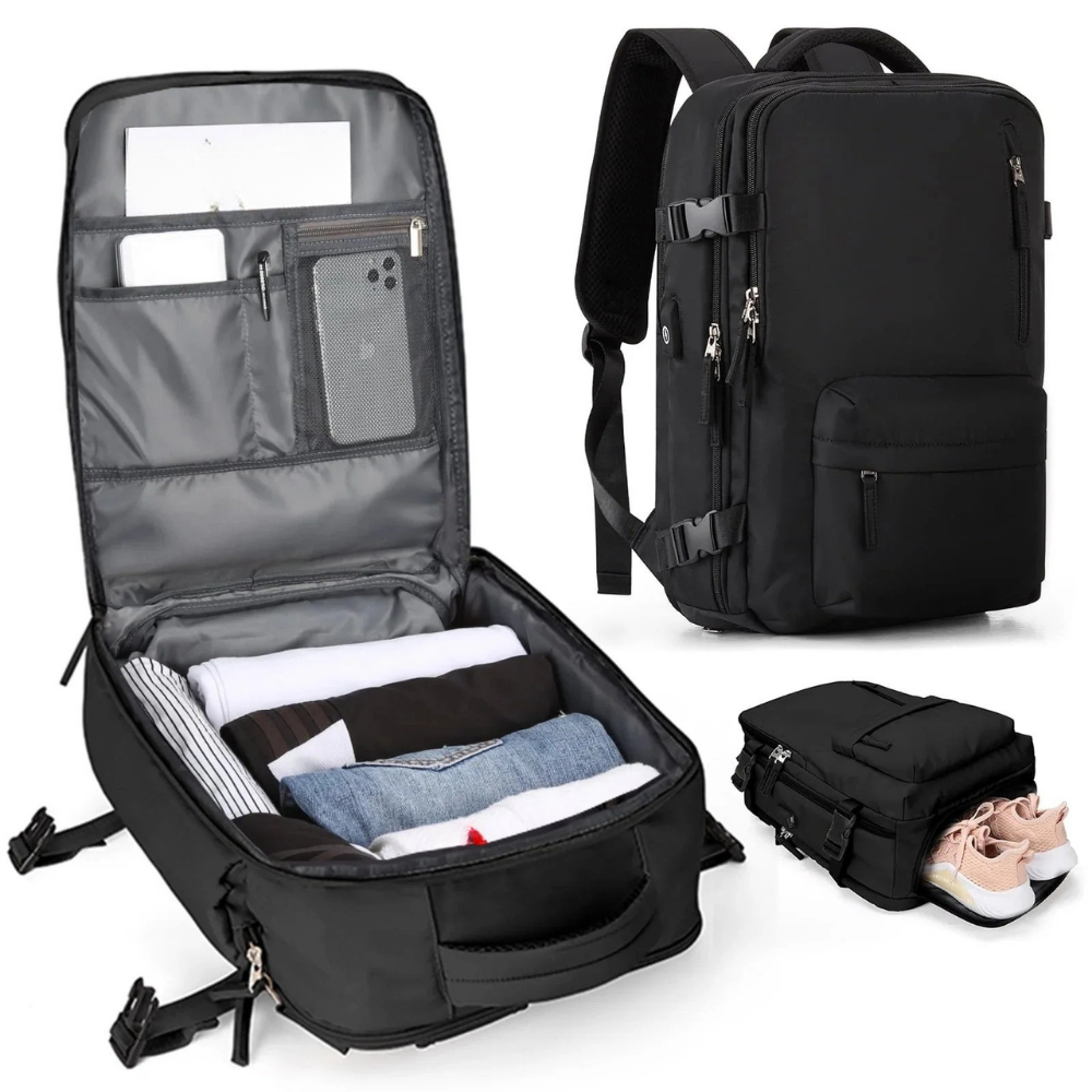 Kalsten | Travel Rucksack Backpack | Large Compartments Shoe Pocket