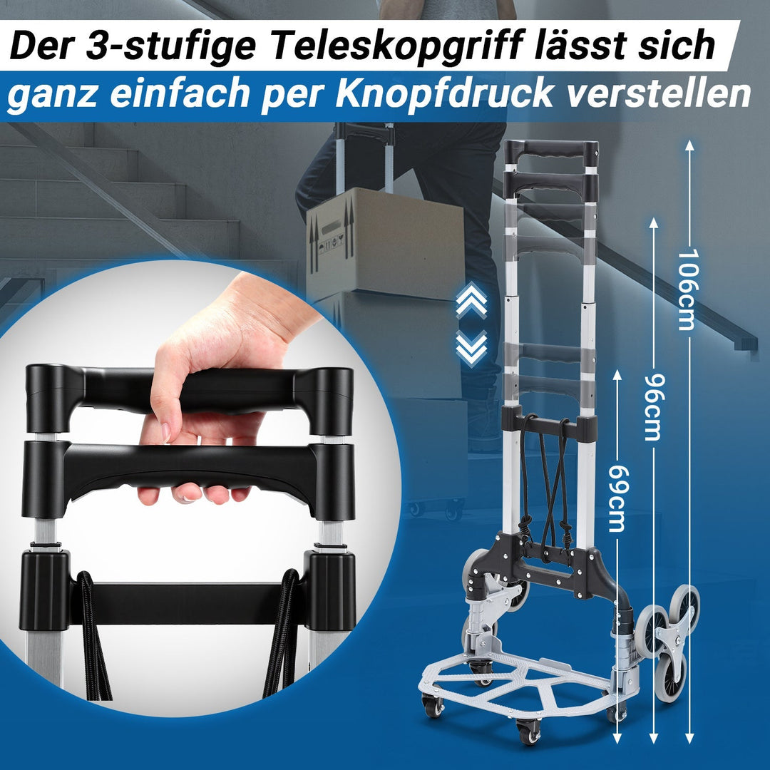 Stair Climber Trolley Foldable Stair Hand Truck up to 75kg | Kalsten