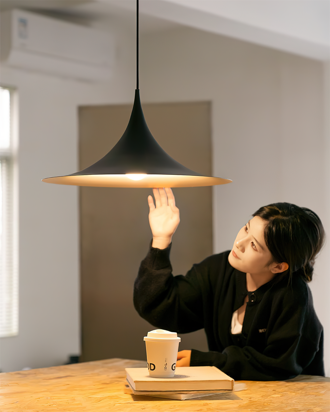 Pendant Light Aluminum Dome 11.8 in Adjustable Dining Room Kitchen Island Hanging Ceiling Lamp Minimal Modern Lighting Fixture | Kalsten