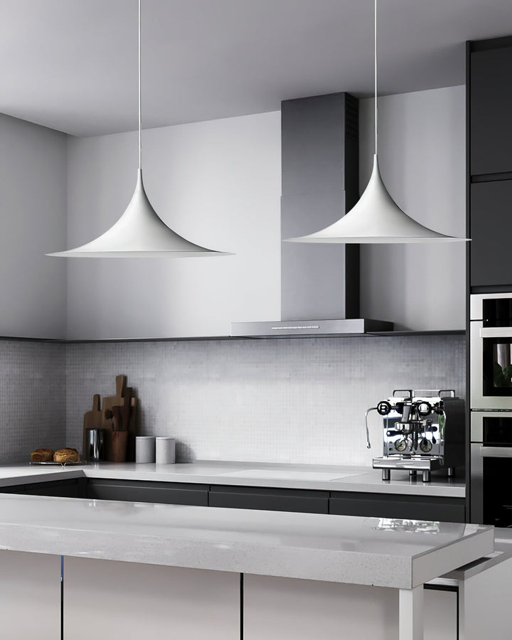 Pendant Light Aluminum Dome 11.8 in Adjustable Dining Room Kitchen Island Hanging Ceiling Lamp Minimal Modern Lighting Fixture | Kalsten