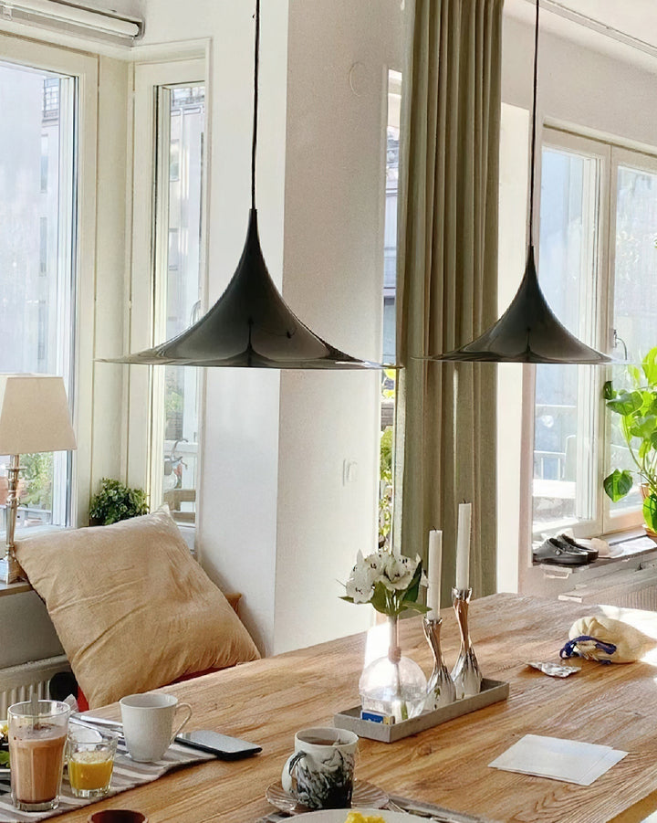 Pendant Light Aluminum Dome 11.8 in Adjustable Dining Room Kitchen Island Hanging Ceiling Lamp Minimal Modern Lighting Fixture | Kalsten
