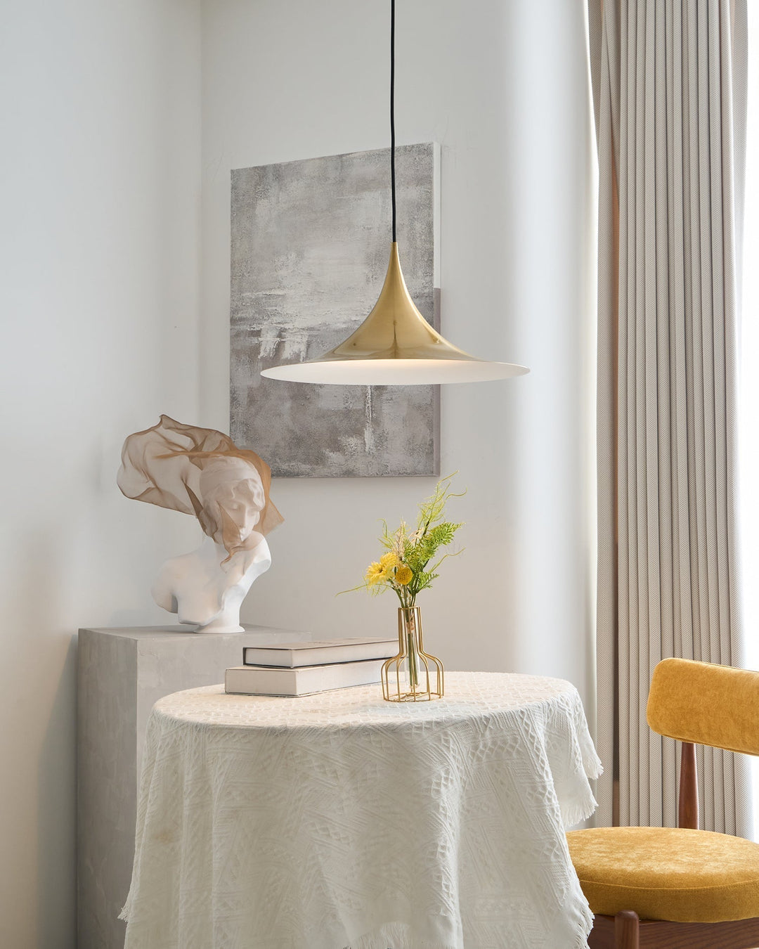 Pendant Light Aluminum Dome 11.8 in Adjustable Dining Room Kitchen Island Hanging Ceiling Lamp Minimal Modern Lighting Fixture | Kalsten