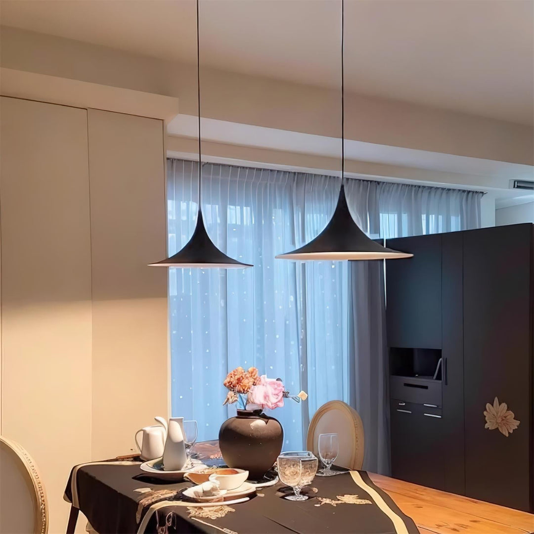 Pendant Light Aluminum Dome 11.8 in Adjustable Dining Room Kitchen Island Hanging Ceiling Lamp Minimal Modern Lighting Fixture | Kalsten