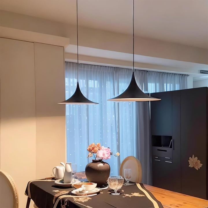 Pendant Light Aluminum Dome 11.8 in Adjustable Dining Room Kitchen Island Hanging Ceiling Lamp Minimal Modern Lighting Fixture | Kalsten