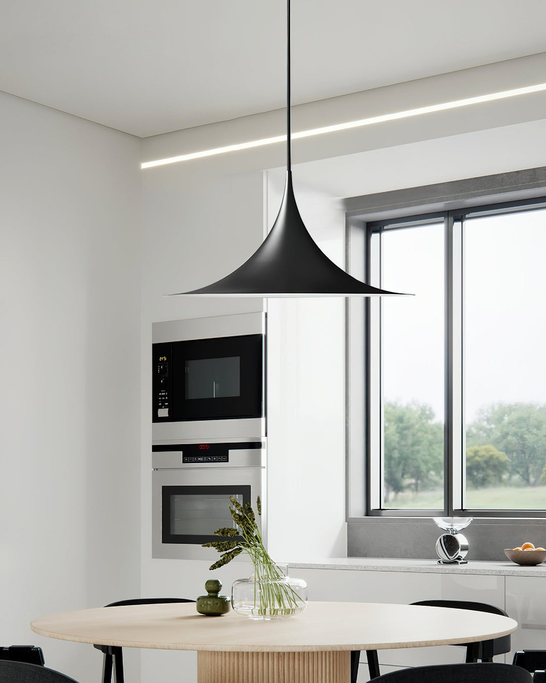 Pendant Light Aluminum Dome 11.8 in Adjustable Dining Room Kitchen Island Hanging Ceiling Lamp Minimal Modern Lighting Fixture | Kalsten