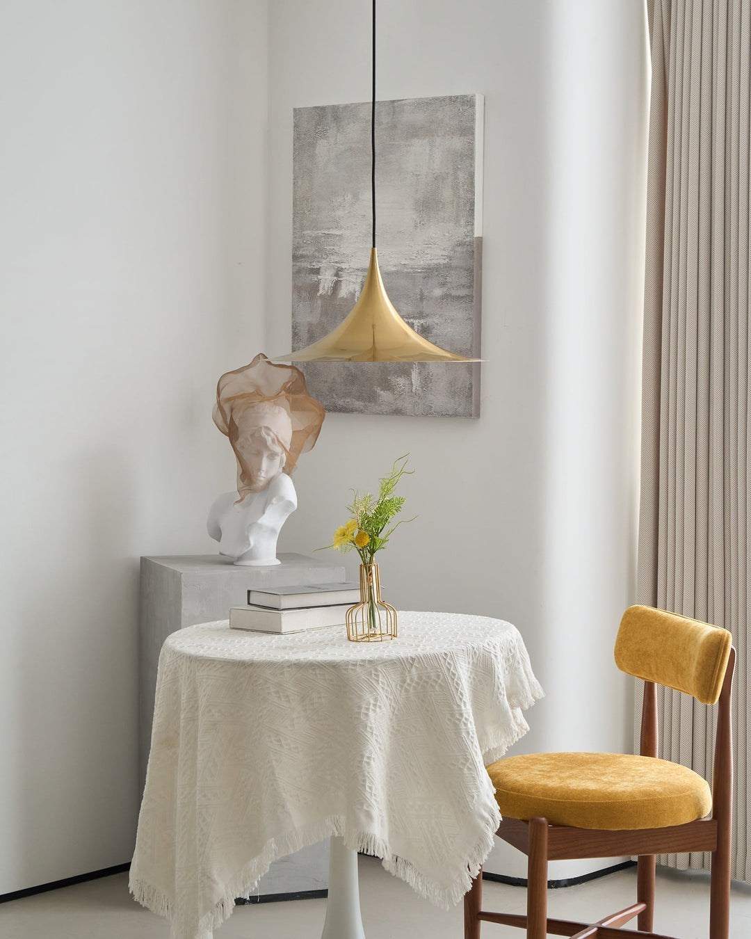 Pendant Light Aluminum Dome 11.8 in Adjustable Dining Room Kitchen Island Hanging Ceiling Lamp Minimal Modern Lighting Fixture | Kalsten