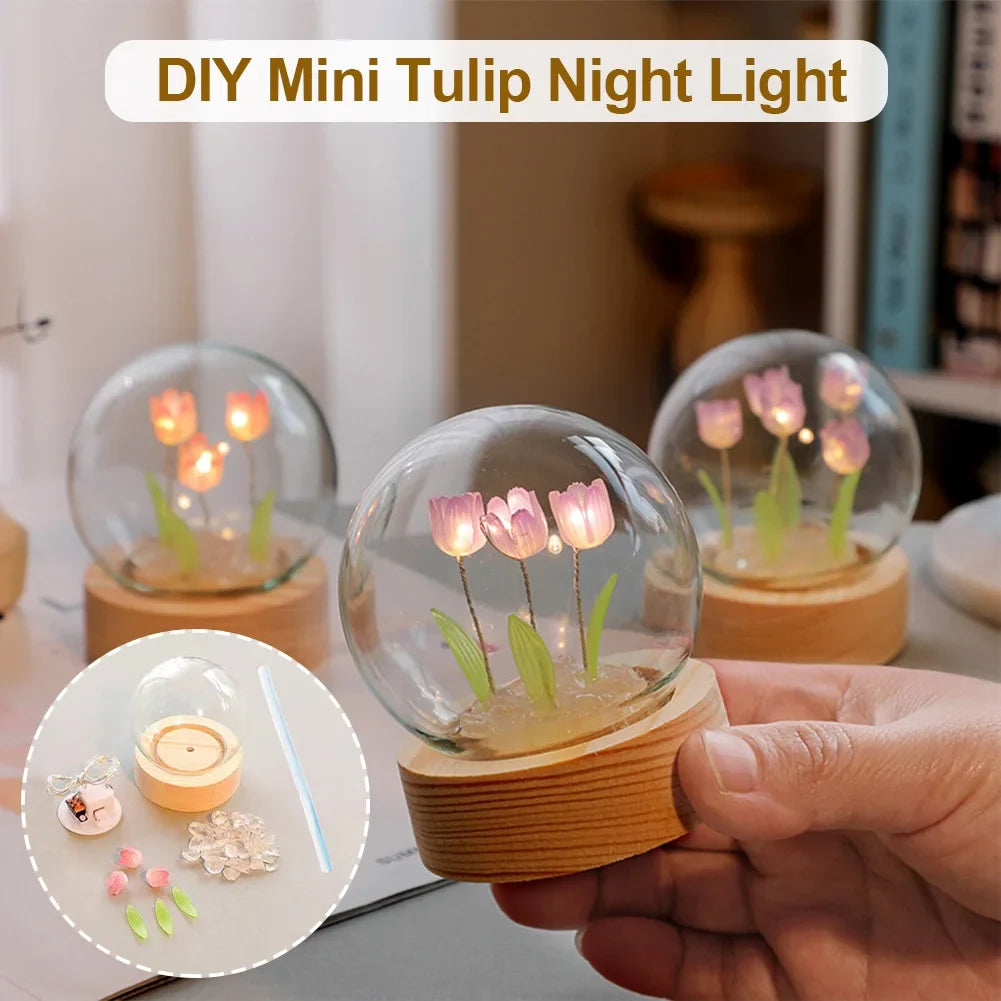 TulipGlow Elegant Floral Table Lamp – Refined Lighting Kalsten