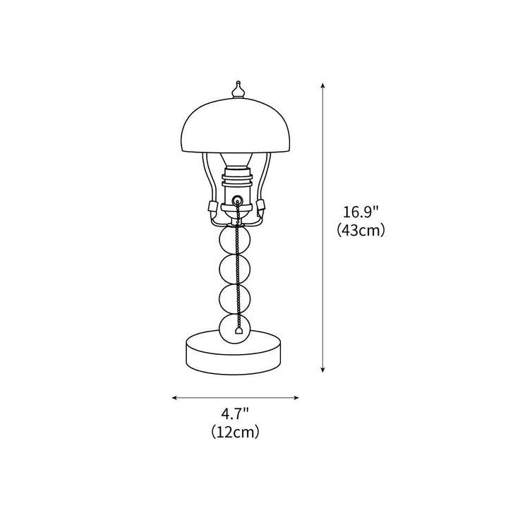 Turned Wood Candlestick Shaped Table Lamp 4.7' | Kalsten
