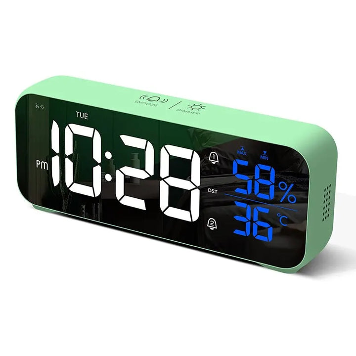 Multipurpose Musical LED Desk Clock with Alarm Function, Temperature and Humidity Display – Digital Clock for Desk and Bedroom | Kalsten